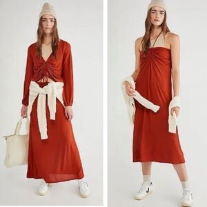 NWT Free People 2 Piece Addison Convertible Set FP Beach